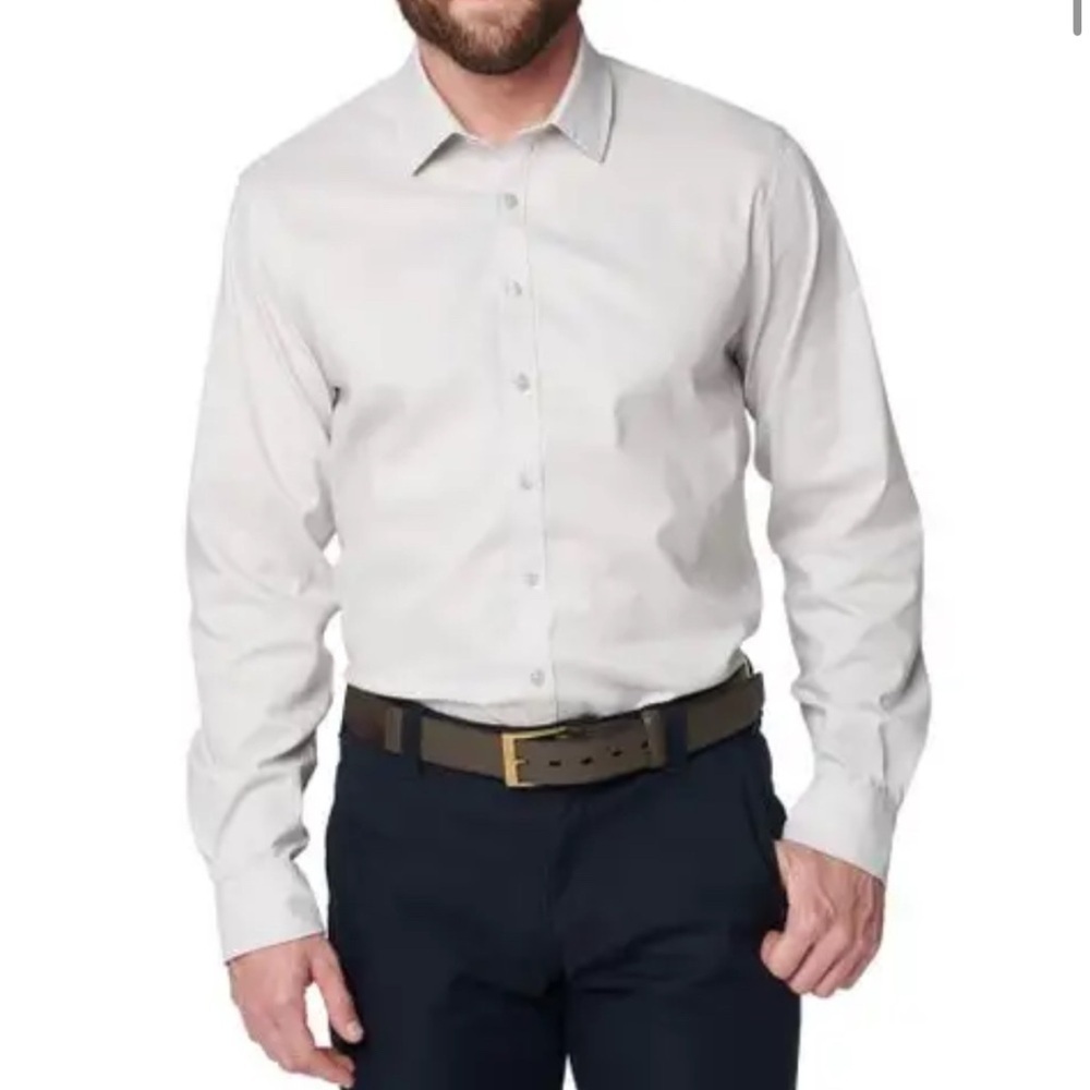 5.11 Tactical Mission Ready Dress Shirt, Fossil, size M, wrinkle resistant
